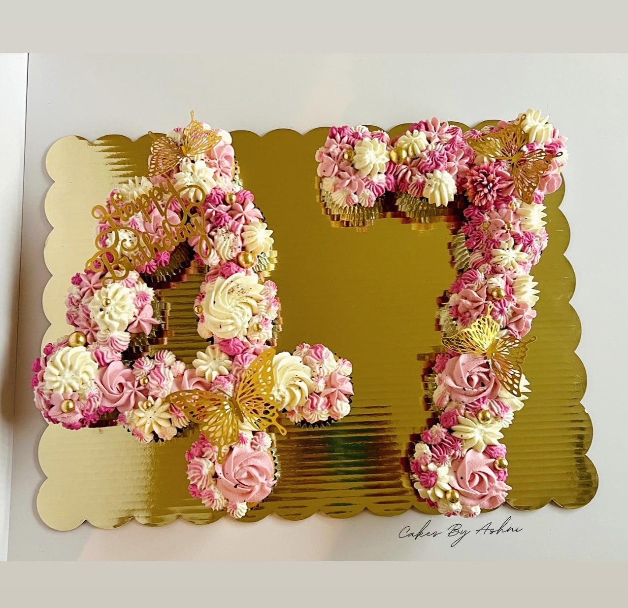 47 birthday configuration - custom eggless birthday cake by Cakes by Ashni