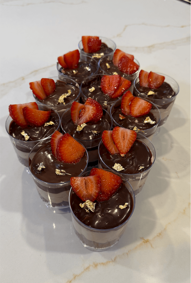 chocolate desert cups - custom eggless dessert-cup cake by Cakes by Ashni