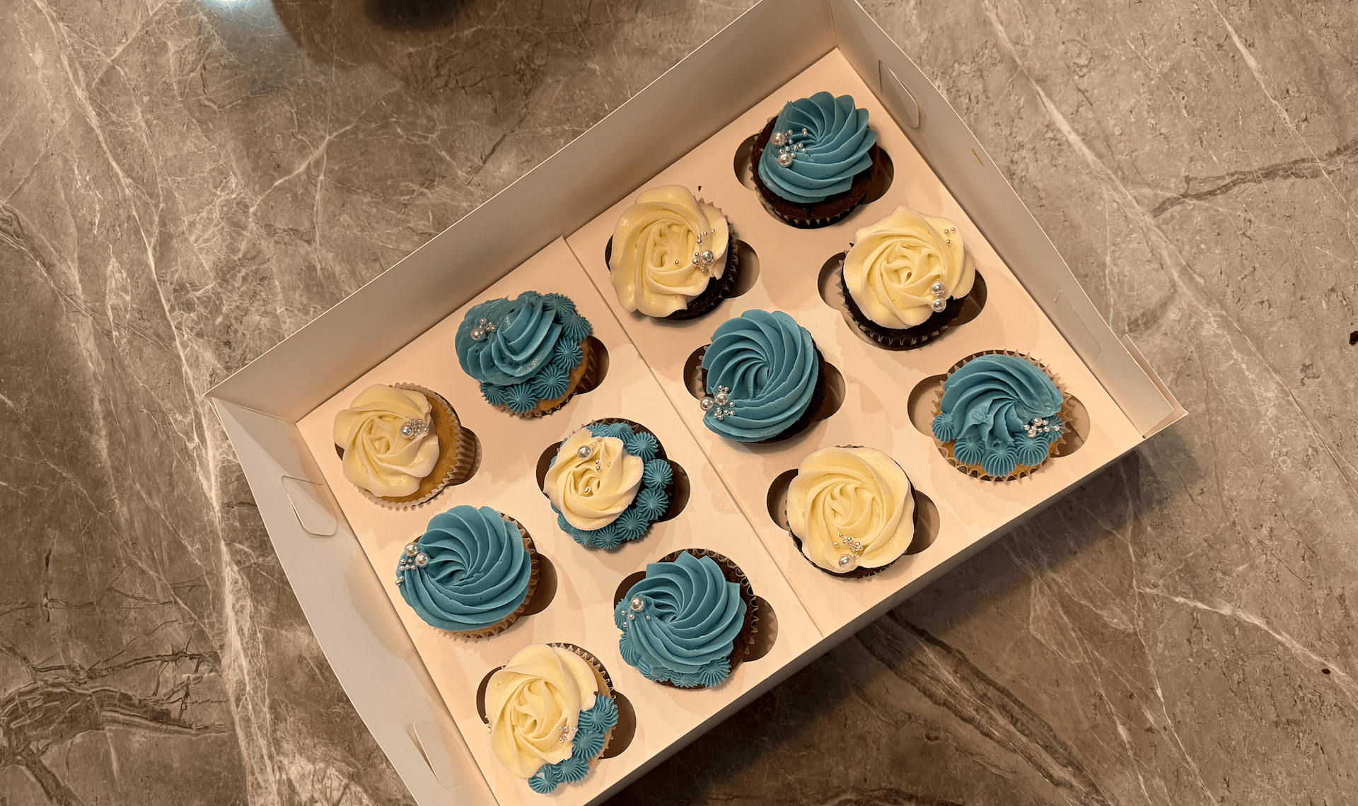 blute white cupcake order - custom eggless gallery cake by Cakes by Ashni