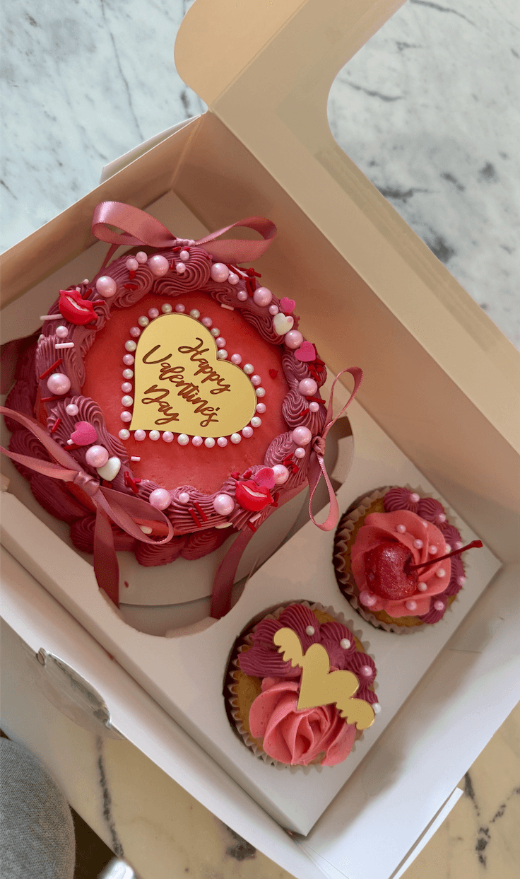 valentines day box - custom eggless gallery cake by Cakes by Ashni